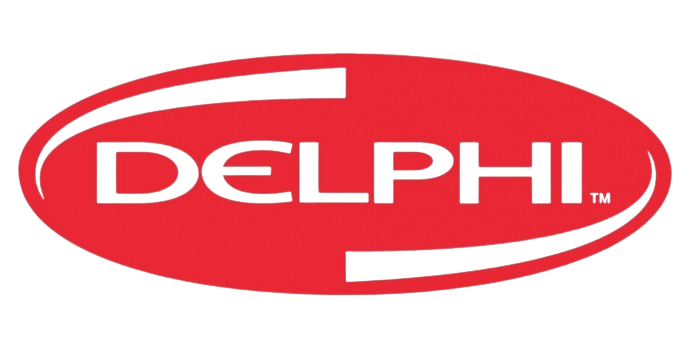 Logo de la marque delphi, partenaire de Galaxy Auto Parts